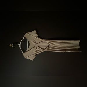 Tan cutout maxi dress